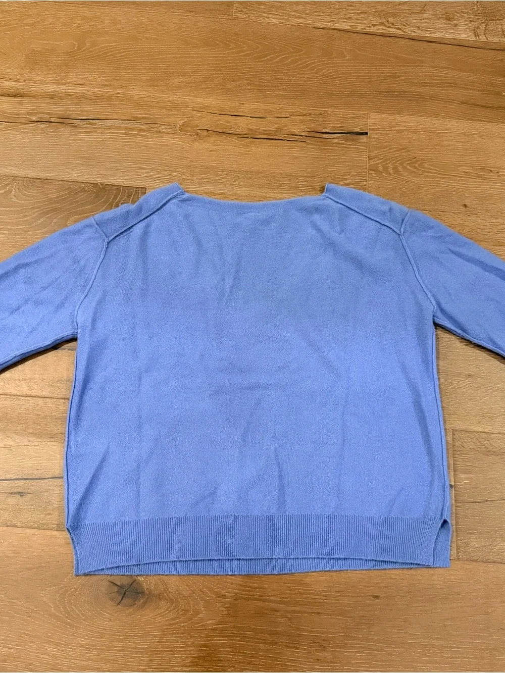 Free People harmony cashmere  V-Neck Sweater in blue mist